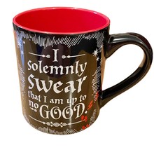 Harry Potter Mug I Solemnly Swear That I Am Up To No Good Black Red Scri... - $196.27 MXN