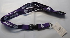 NCAA Kansas State Wildcats Purple 1 Sided Lanyard with Clips 23&quot; Long 3/4&quot; Wide - £7.56 GBP