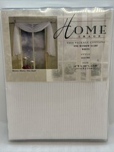 White Window Scarf Treatment Floral S.Lichtenberg &amp; Co. USA 50”W X 108”L... - $18.66