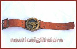 Antique Style Steampunk Wrist Brass Compass &amp; Sundial-Watch Type Sundial - £23.09 GBP