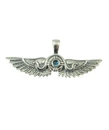 Handcrafted Solid 925 Sterling Silver Egyptian Wings Pendant w/ Choice G... - £37.62 GBP