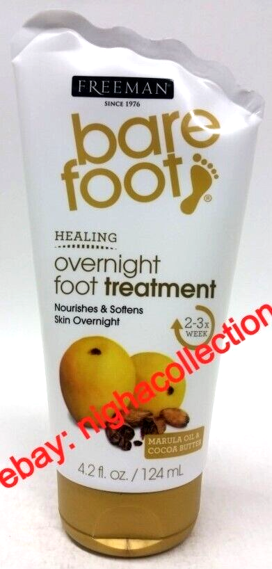 ( 1 ) Freeman barefoot Overnight Foot Treatment Marula Oil &amp; Cocoa Butte... - $23.75