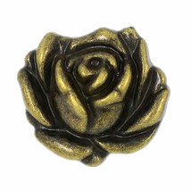12 Pieces Rose In Full Bloom Metal Shank Buttons. 20Mm (3/4 Inch) (Antiq... - $27.48