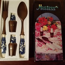Vintage Materia Hostess Server Set With Shakers Blue Willow Design (New) - £23.15 GBP