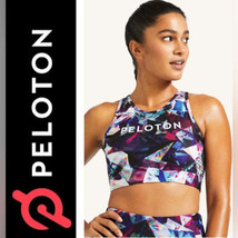 Peloton Women’s Jewels in Space High Neck Sports Bra Top, Size Small - £30.25 GBP