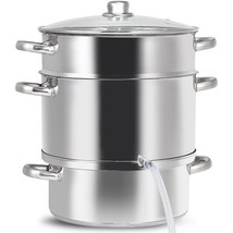 11 Quart Stainless Steel Steamer / Fruit Vegetable Juicer - $221.97