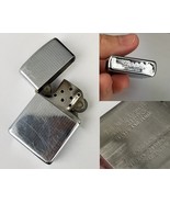 vintage 1958 Zippo lighter striped NEVER ENGRAVED standard MATCHING INSERT LINER - $129.99