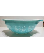 Vintage Pyrex Blue Amish Butterprint 444 Large Cinderella Nesting Bowl 4Q  - £48.99 GBP