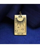 Bronze Sun Tarot Card Charm 30x14mm - $408.93 MXN