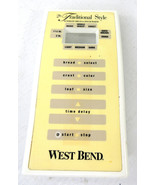 West Bend Bread Machine 41088 Replacement Control Panel Cover White w/ H... - £13.20 GBP
