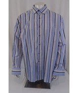 Tommy Hilfiger 2 Times Large Oxford Blue Striped Cotton Men&#39;s Long Sleev... - £9.30 GBP
