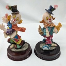 Set Of (2) Vintage Porcelain 5.5&quot; Clowns With Instruments And Baby Bottles - £19.07 GBP