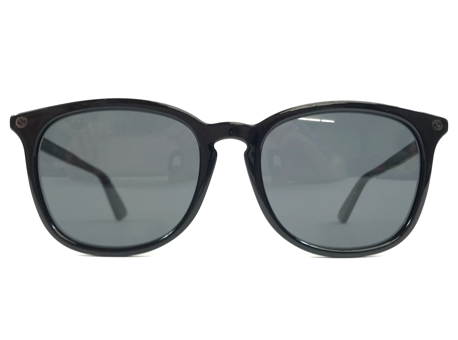 Gucci Sunglasses GG0154SA 005 Shiny Black Asian Fit Frames with Dark Gra... - $178.19