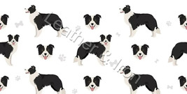 New Border Collie B&amp;W Pattern 2 Dog Vinyl Checkbook Cover - £6.99 GBP