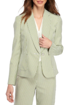 New Kasper Green White Stripes Career Jacket Blazer Size 14 $119 - £48.60 GBP