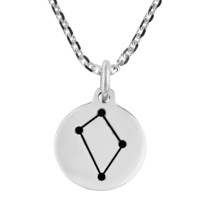 Libra Star Constellation .925 Sterling Silver Pendant Necklace - £13.09 GBP