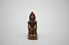 Buddha Throne Miniature Bronze Copper Antique Buddhist Votive Religious ... - $28.84