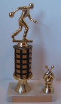 Tri City R/S Hi Single &quot;C&quot; Div R Jubinville 112 Mens 9.5&quot; Vintage Bowling Trophy - £5.85 GBP