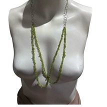 sterling silver 925 peridot necklace 30” - £59.61 GBP