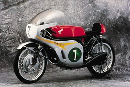 1966 Honda 250 GP Racer Motorcycle | 24x36 inch POSTER | vintage classic - £16.13 GBP