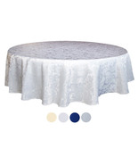 Tektrum 70&quot; Round Damask Tablecloth-Waterproof/Spill Proof/Heavy Duty-White - $30.45 CAD