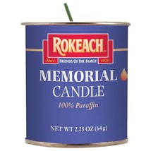 Rokeach Memorial Yahrzeit Paraffin Wax Candle in Tin, Pack of 4 - $14.80