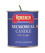 Rokeach Memorial Yahrzeit Paraffin Wax Candle in Tin, Pack of 4 - £11.83 GBP