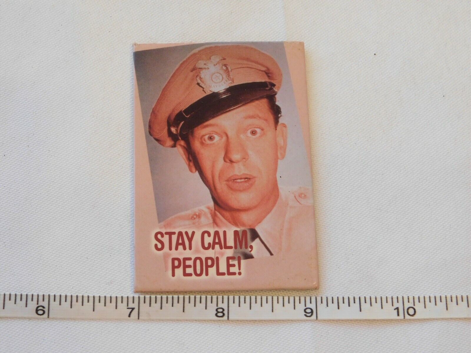 Leanin&#39; Tree Andy Griffith Show Stay Calm People! magnet 2 1/8&quot; X 3&quot; Pre... - $19.79