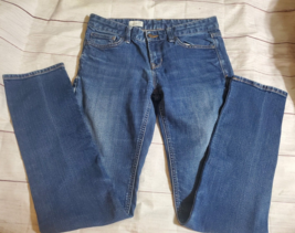 Gap Jeans Womens sz 28L 30x31&quot; Low Rise Dark Blue Wash Denim 1969 Real Straight - £15.62 GBP
