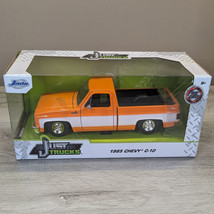 Jada 1/24 Just Trucks - 1985 Chevy C-10 - Orange/White - New in Box - £27.32 GBP