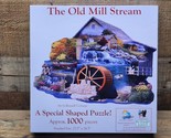 SunsOut Shaped Jigsaw Puzzle - The Old Mill Stream - 1000 Piece Eco Frie... - $18.97