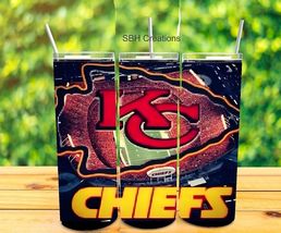 20 oz  Chiefs theme insulated Tumbler with sliding lid and straw - $19.80