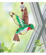 Colorful Glass Suncatcher Bird Window Hanging, CHOOSE Color - $21.73 CAD