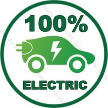 100% Electric Car EV Sticker Vinyl Decal Car Truck - $3.49+