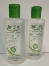 Simple Kind to Skin Cleansing Water Micellar 6.7 oz Clean and Removes Makeup x 2 - £5.47 GBP
