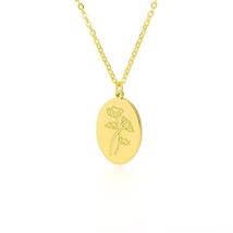 Birth flower,flower necklace,birthday gift,gift for her,floral necklace,personal - £19.66 GBP