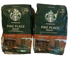Two 18oz Bags of Starbucks Pike Place  Blend Medium Roast Ground Coffee ... - £23.28 GBP