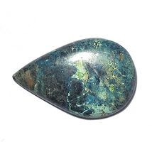 19.35 Carats TCW 100% Natural Beautiful Azurite Pear Cabochon Gem by DVG - £15.88 GBP