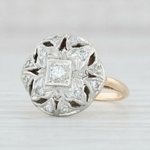 Vintage 1.00 Ct D/VVS1 Diamond Princess Cut Wedding Ring 14k Two Tone Gold Over - £93.70 GBP