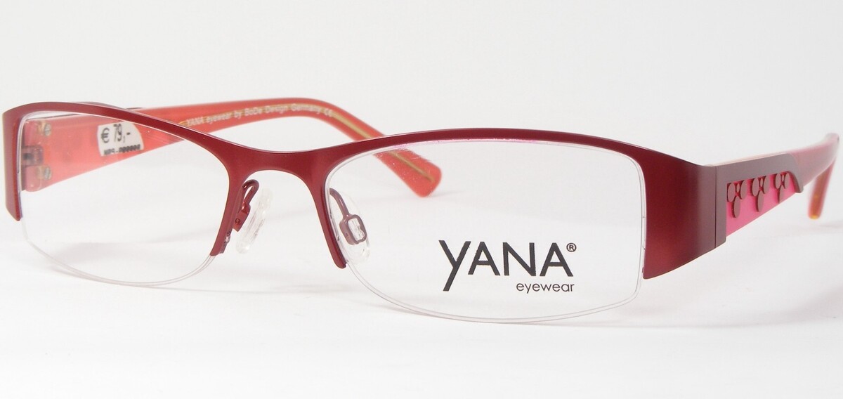 Yana By BoDe Design 2053 77 Rot/Pink Einzigartig Selten Brille 51-17-135mm - $76.21