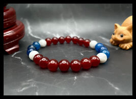 Thailand Handmade Flag Color Gemstone Beaded Bracelet, Men's and Women's - $26.12