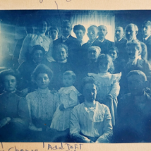 1900s Gilson Family Portrait Cyanotype Photograph Matted Antique Photo B... - $10.00