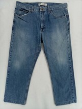 Lee Men&#39;s Blue Denim Distressed Regular Fit Jeans 100% Cotton Size 40&quot;W ... - $11.39