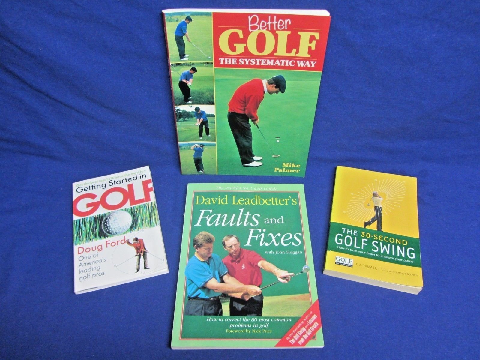 4 GOLF BOOK SET-GETTING STARTED / 30-SECOND SWING / FAULTS &amp; FIXES / BET... - $15.99