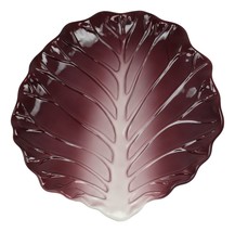 12&quot;L Gourmet Kitchen Ceramic Fresh Red Cabbage Shaped Dinner Serving Plate - £16.07 GBP