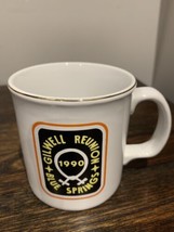 Boy Scouts Gold Rimmed Mug 1990 Gilwell Reunion Blue Springs Log N Beads... - $19.39
