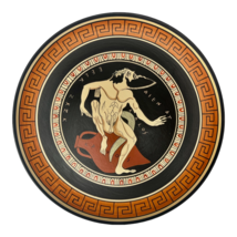 Silen Satyr seated on Amphora Ancient Greece Ceramic Plate Boston Museum Copy - £72.07 GBP