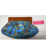 Lilly Pulitzer Clutch Bermuda Bag Purse Tropical Blue Thistle Tiger Queen - $732.12 MXN