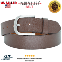 Paul Walter Genuine Leather Men Casual Adjustable Comfortable Jeans Belt - £10.51 GBP+