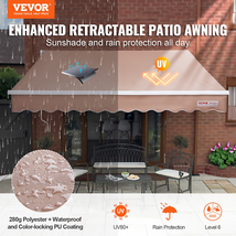 VEVOR Manual Retractable Awning, 8 x 7 ft Outdoor Patio Awning Retractab... - $170.95
